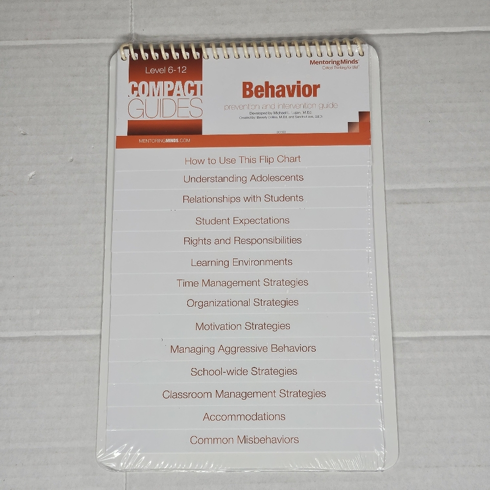 New Mentoring Minds Compact Guides Behavior Level 6-12 Prevention Intervention